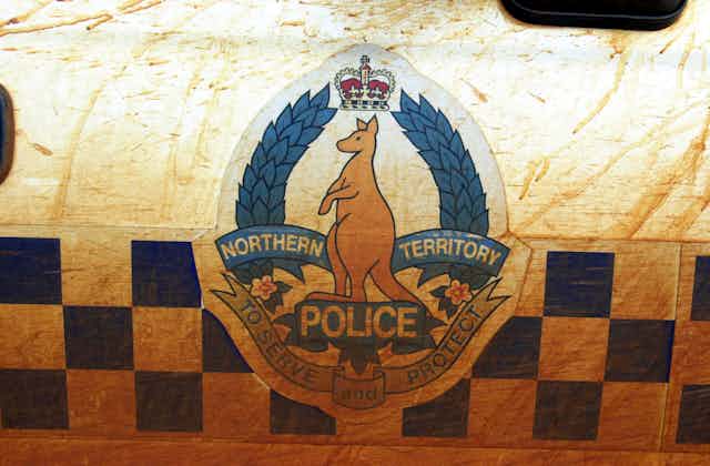 The side of a police car in the Northern Territory.