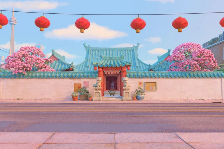 Animation of a temple.