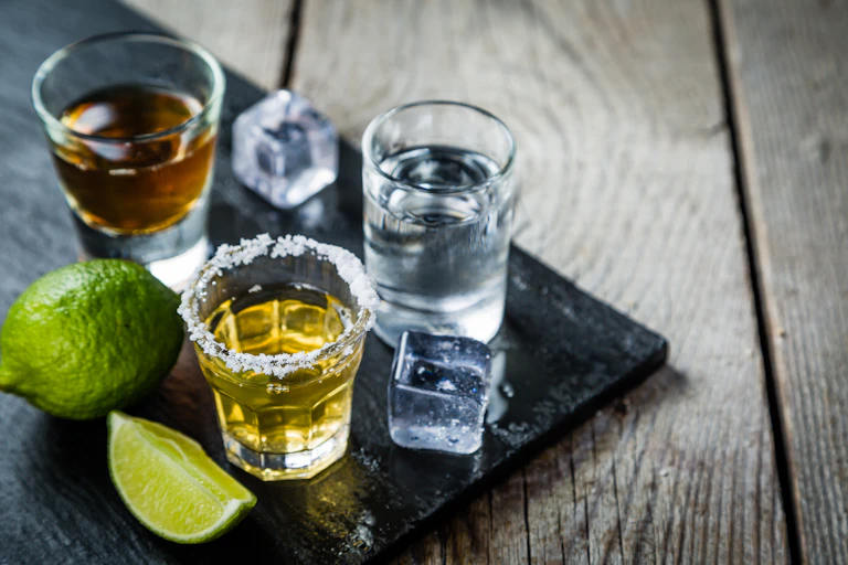 Glasses of alcohol