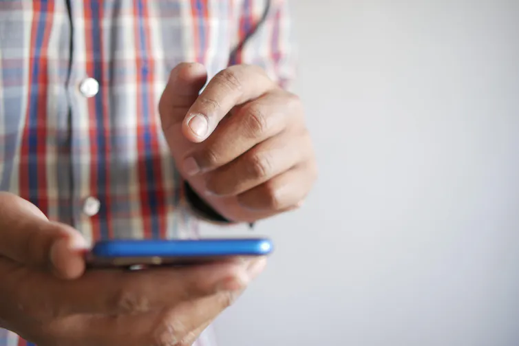 A person texting