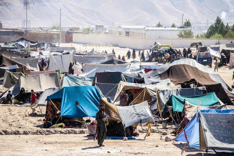 A refugee camp outside of Kabul, Afghanistan