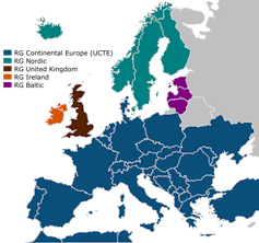 map of Europe with countries coloured in