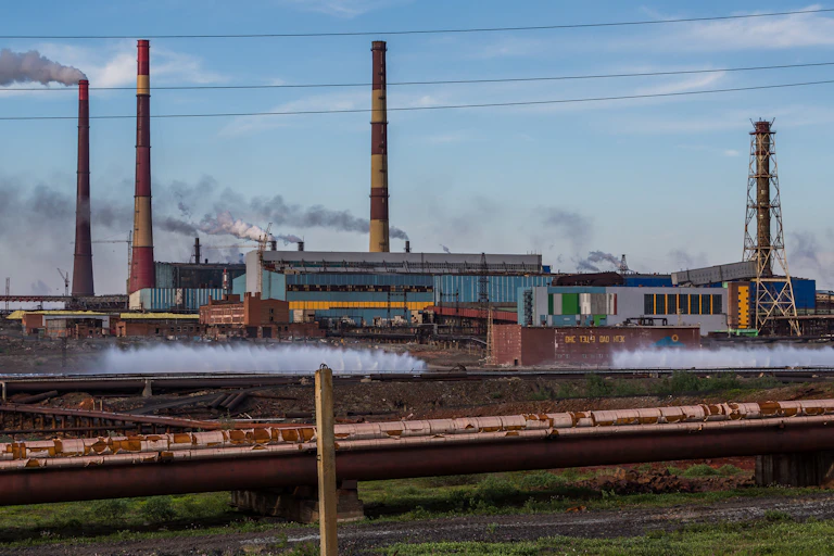 Nickel-ming town in Russia