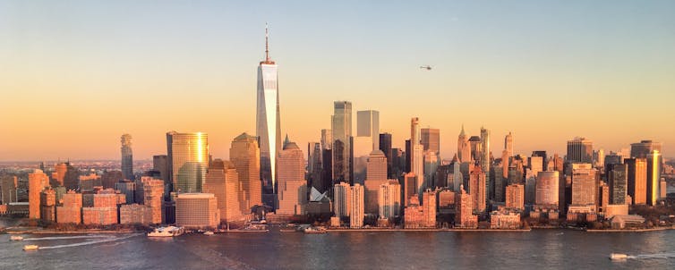 A photo of the New York City skyline.