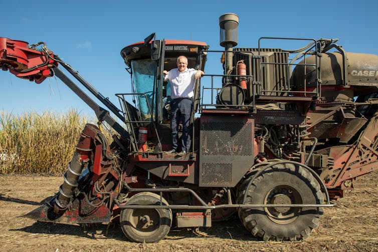 Prime Minister Scott Morrison visiting a farm, outside of Townsville in 2019.