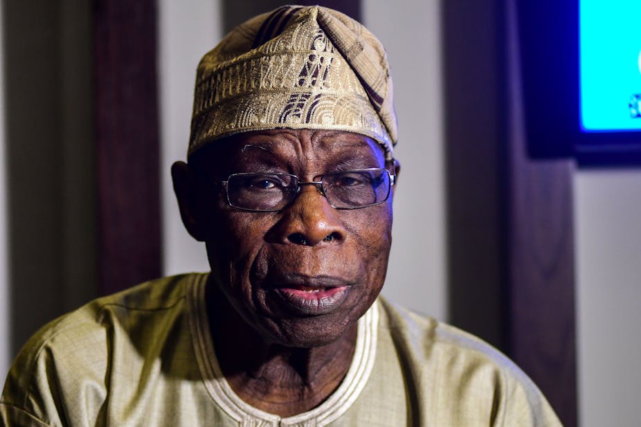 Olusegun Obasanjo, former president of Nigeria at the book launch of 'Democracy Works' on March 26, 2019 at the Hilton Hotel on March 26, 2019 in Durban, South Africa.