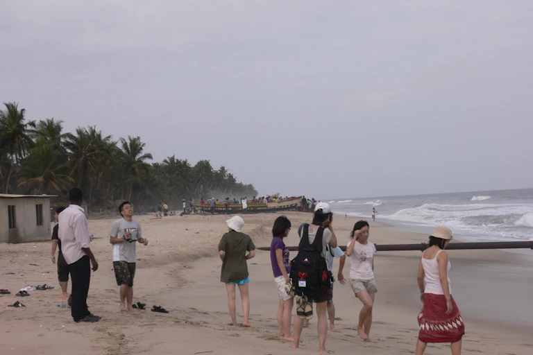 Chinese on Beach in Winneba Central region Ghana