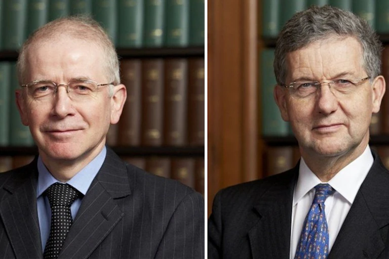 Side-by-side portraits of Lords Reed and Hodge