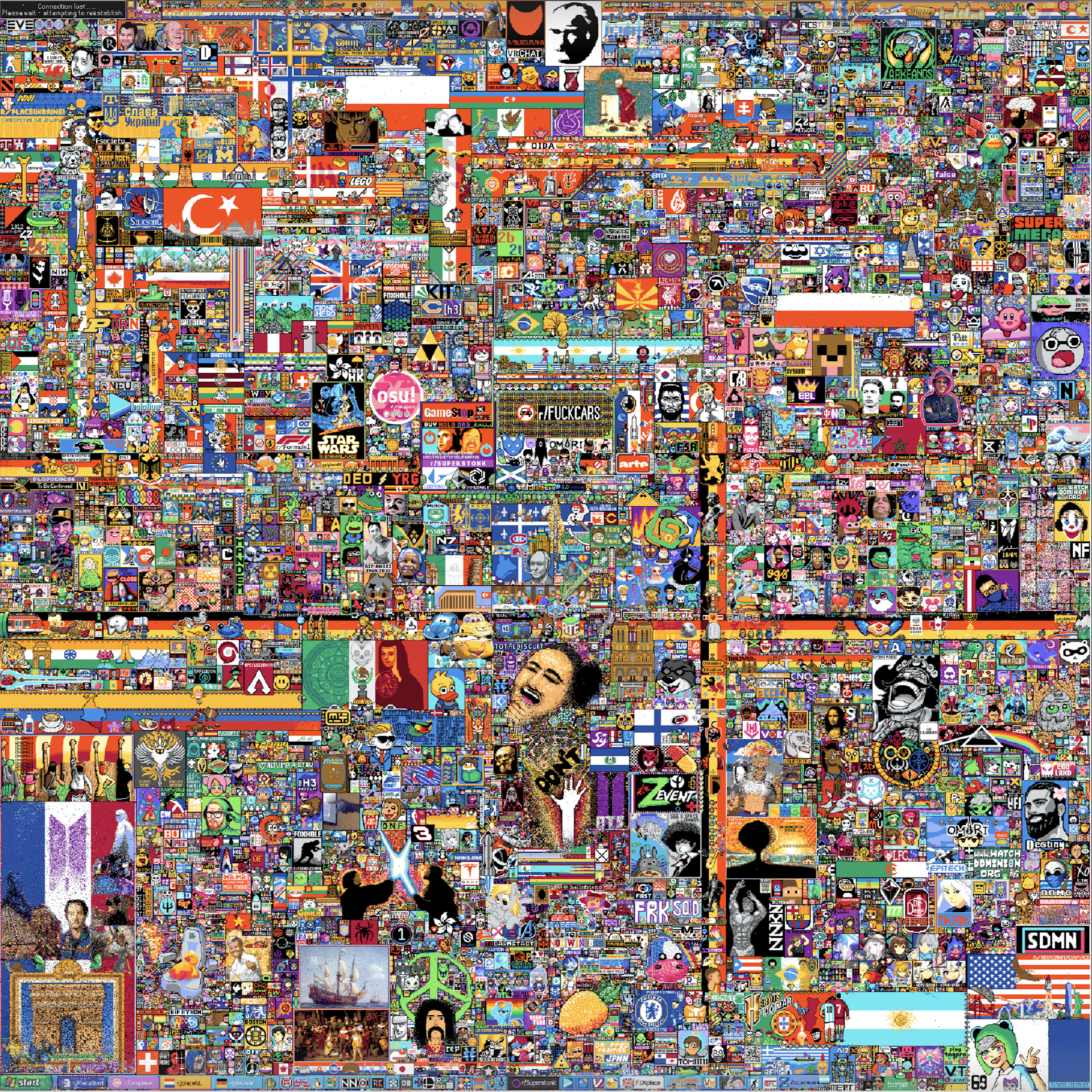 How r/place – a massive and chaotic collaborative art project on Reddit