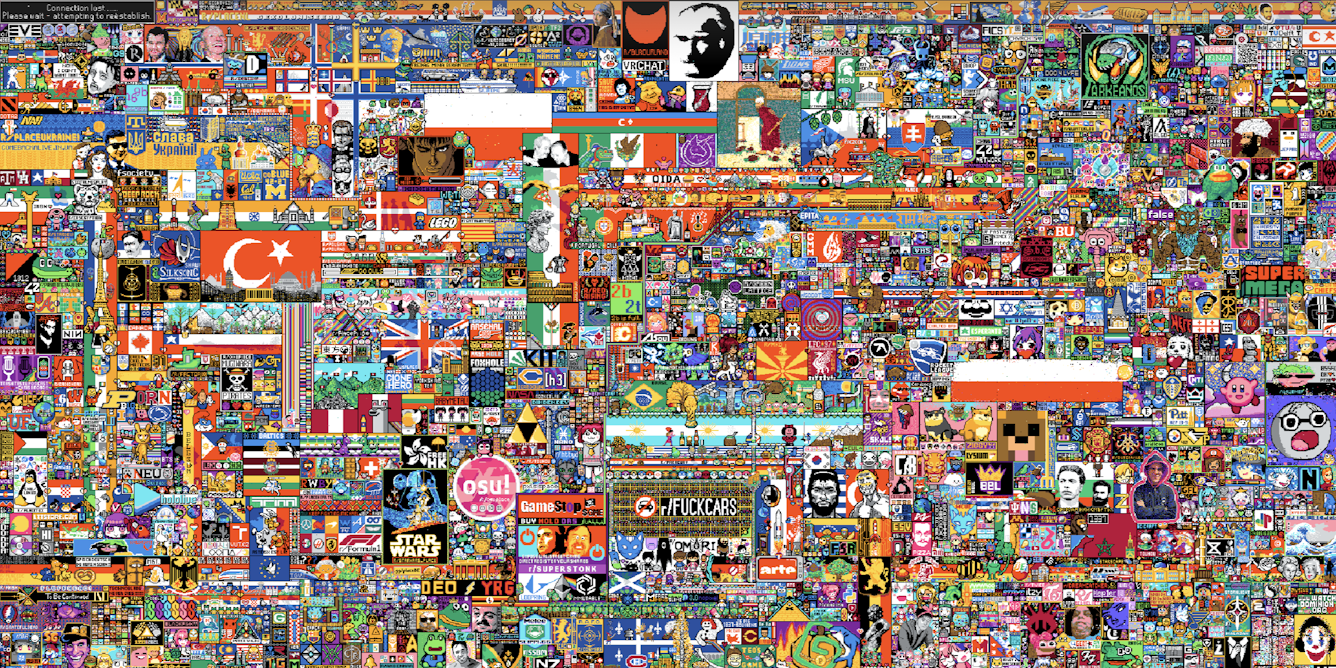 How r/place a massive and chaotic collaborative art project on Reddit