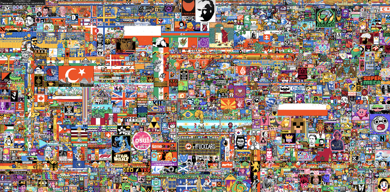 How r/place – a massive and chaotic collaborative art project ...