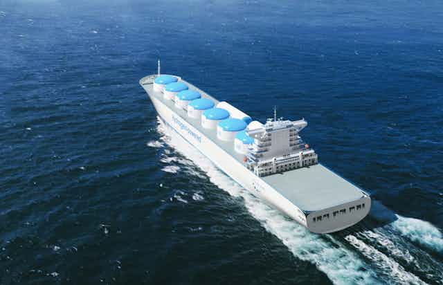 artist impression of ship carrying hydrogen 