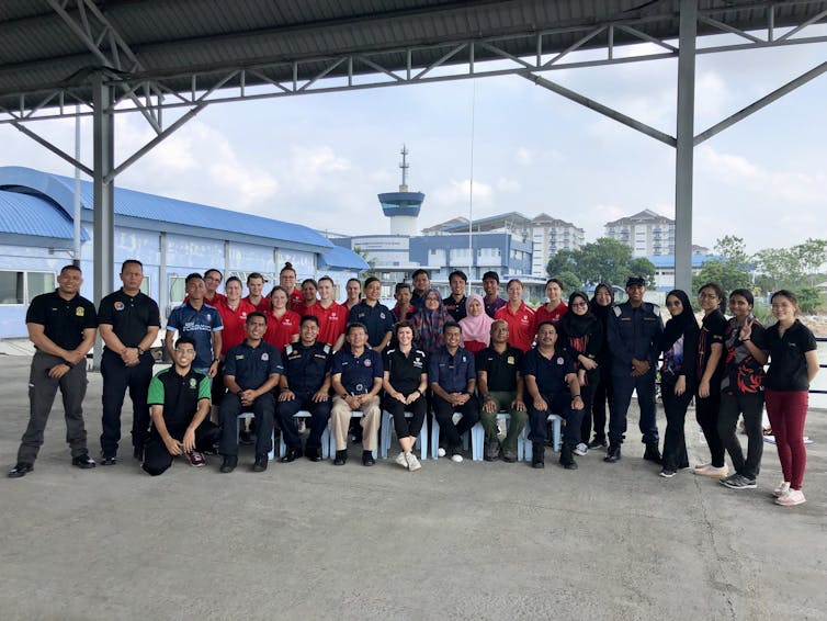 A group of students posing for a photo.