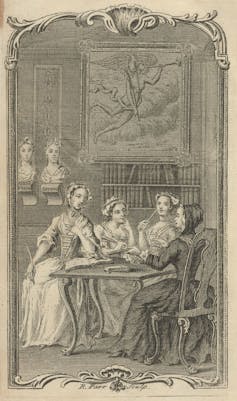 Illustration featuring four young women