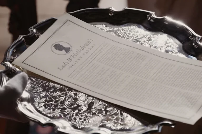 Tray with a paper on it.