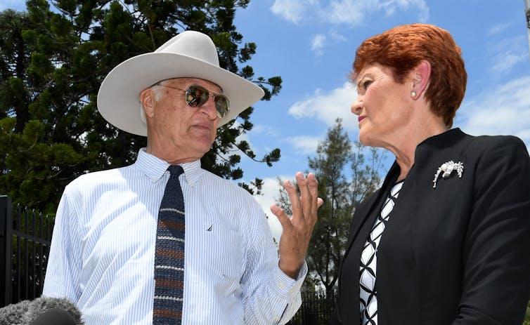 Bob Katter and Pauline Hanson.