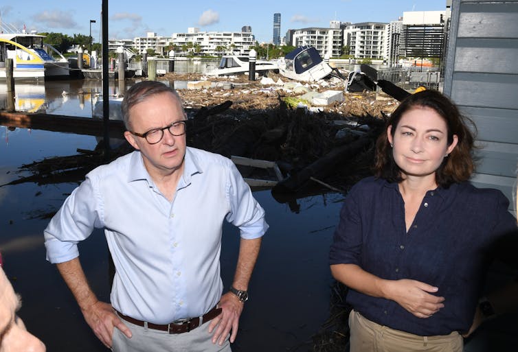 Labor MP Terri Butler and Anthony Albanese.