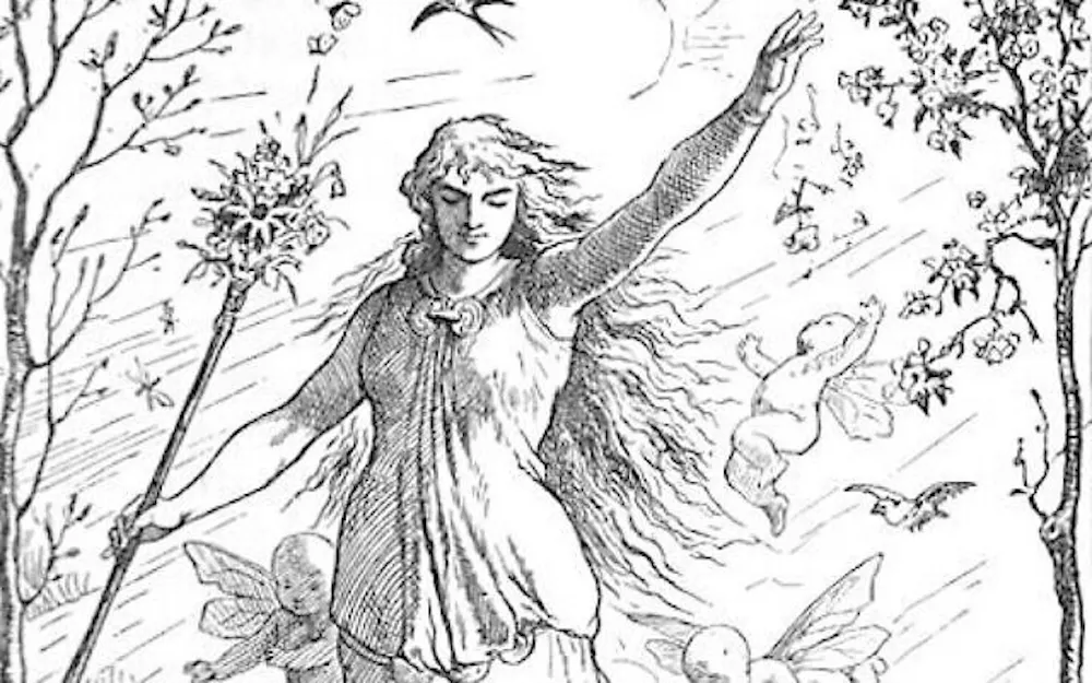 Eastre Rabbit Spring Goddess Sacred hares, banished winter witches and pagan worship - the roots of ...