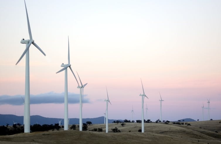 Wind generators in a modern windfarm