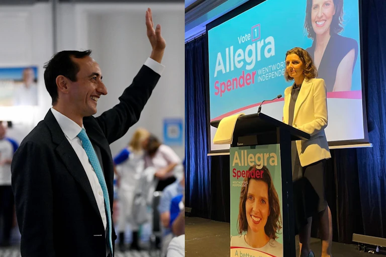 Dave Sharma and Allegra Spender