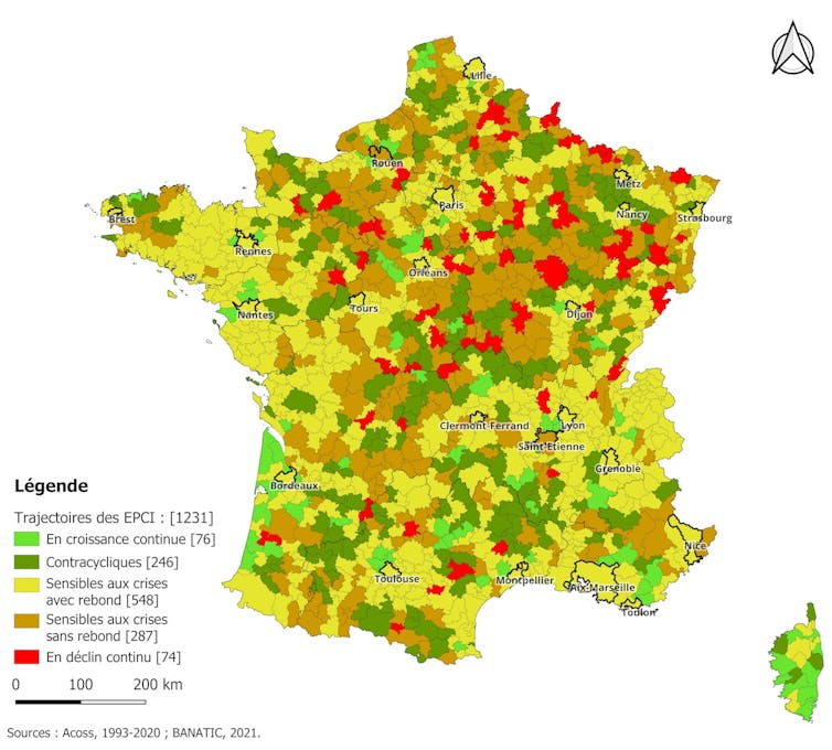 Depuis 30 ans, les crises successives font diverger les trajectoires économiques des territoires