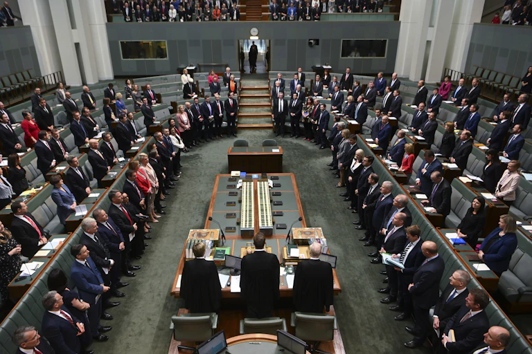 Members sitting in the House of Representatives