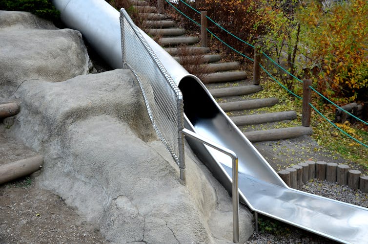 Stainless steel tube slide