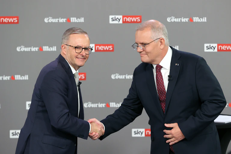 Anthony Albanese and Scott Morrison