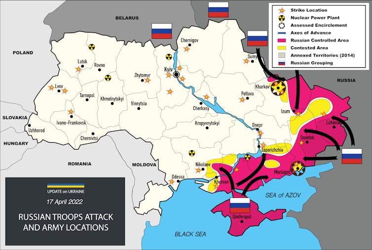 War in Ukraine map April 17 2022.