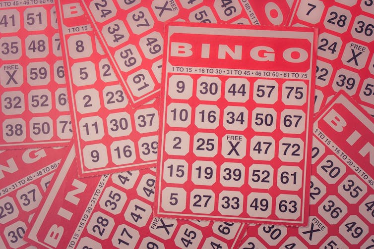 feuilles de bingo