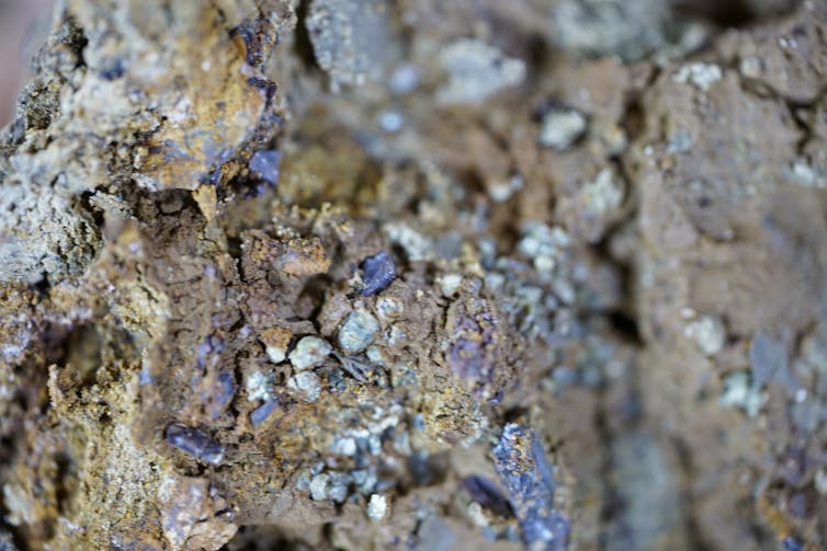 Ejecta Spherules in sediment.
