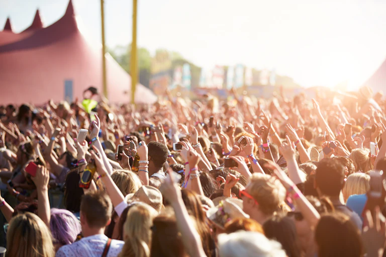 People at a festival
