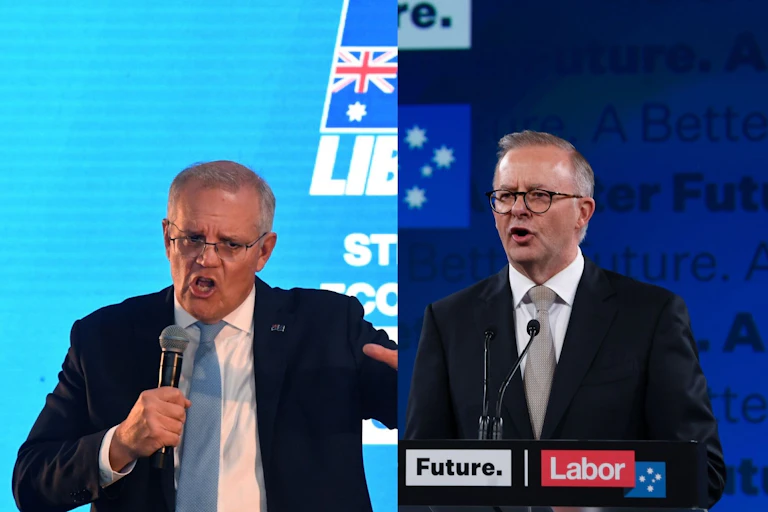 Scott Morrison and Anthony Albanese