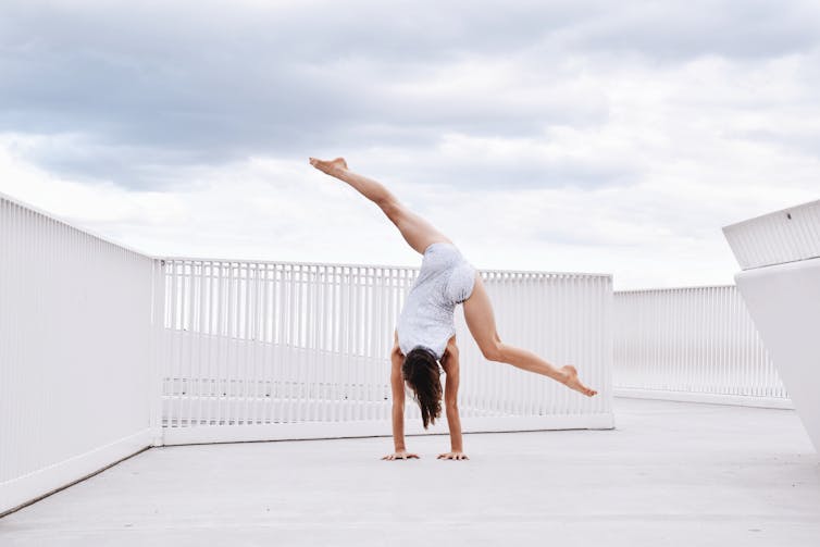 A woman dancing