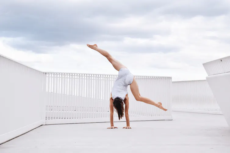 A woman dancing