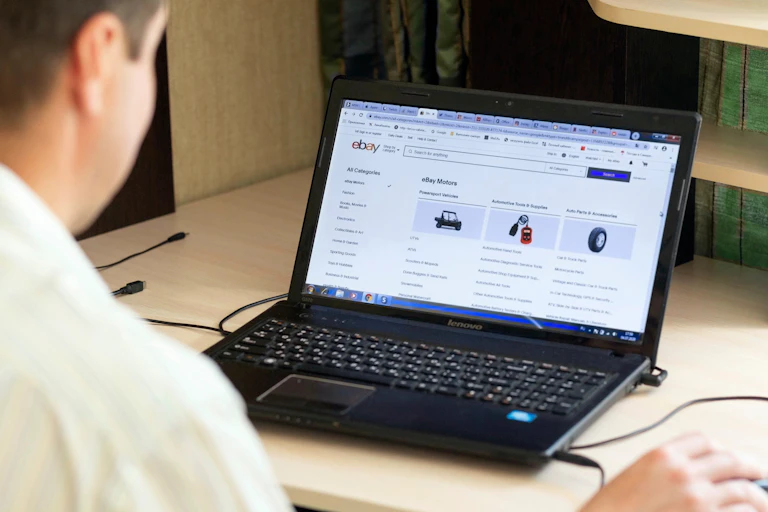 Man using a laptop