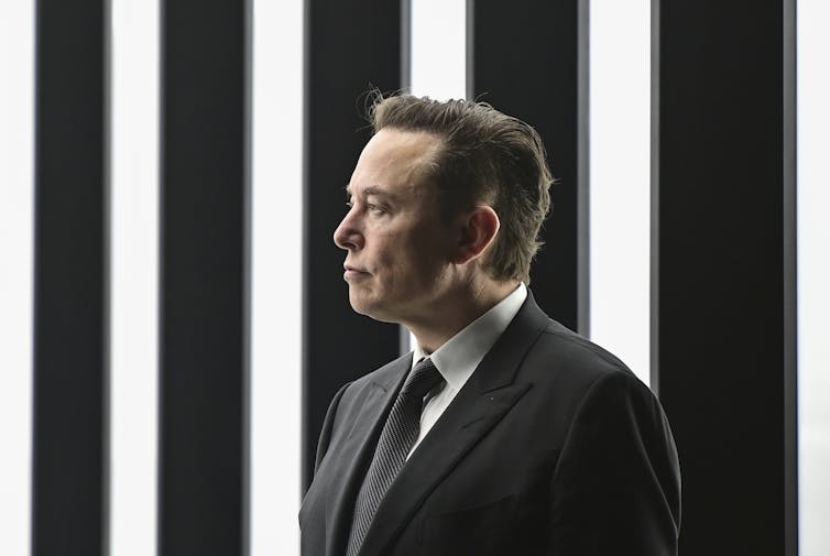 Elon Musk side profile