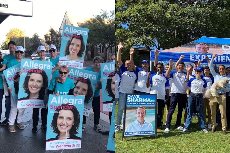 Allegra Spender and Dave Sharma
