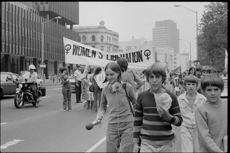 Children at a women's liberation march