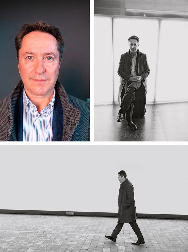 Fotos de Ignacio Cirac de frente, sentado y caminando