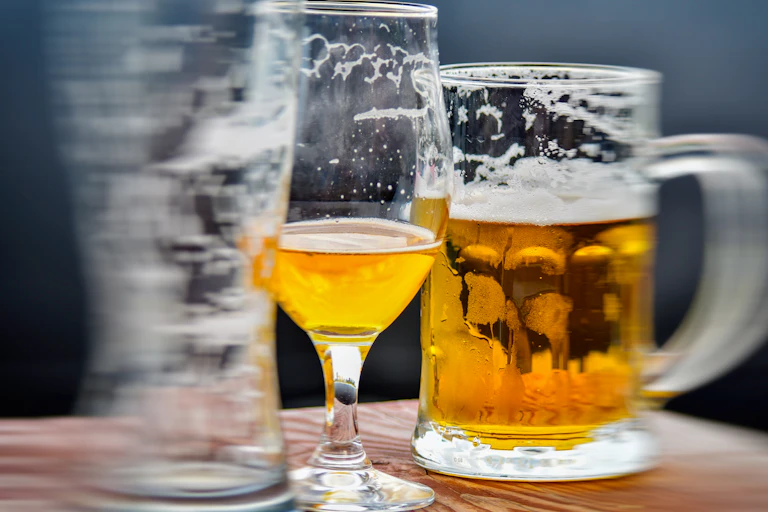 Glasses of beer