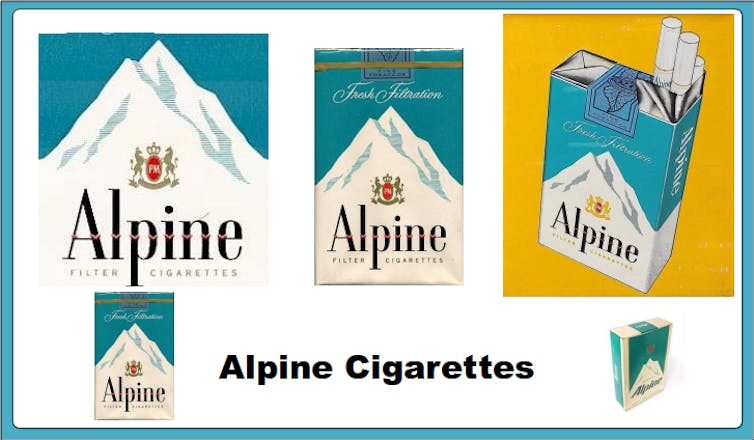 cigarette advert images with mountain images