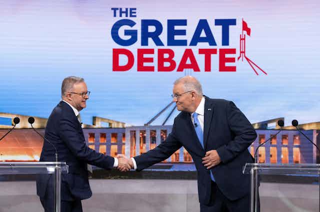 Anthony Albanese and Scott Morrison