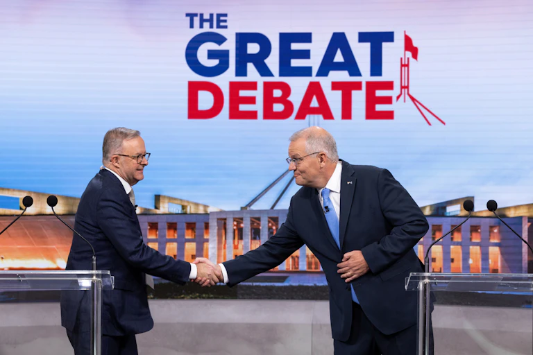 Anthony Albanese and Scott Morrison