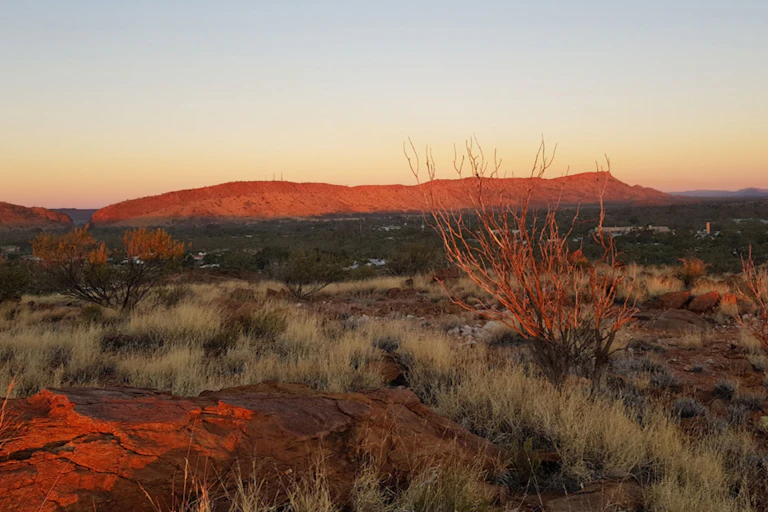 A scene of a desert.