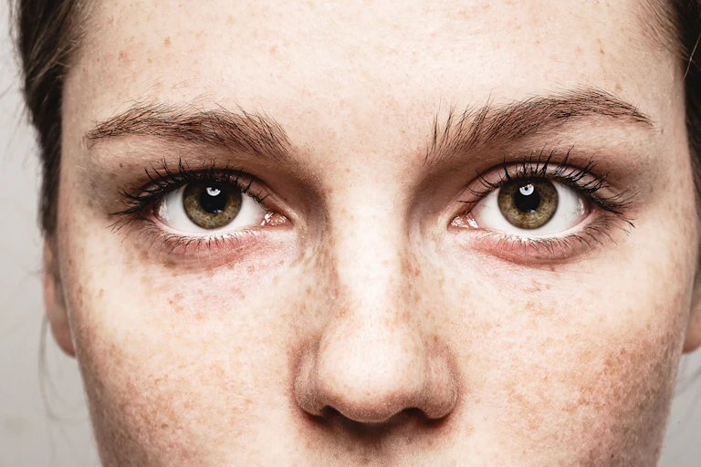 Woman's eyes, close up.