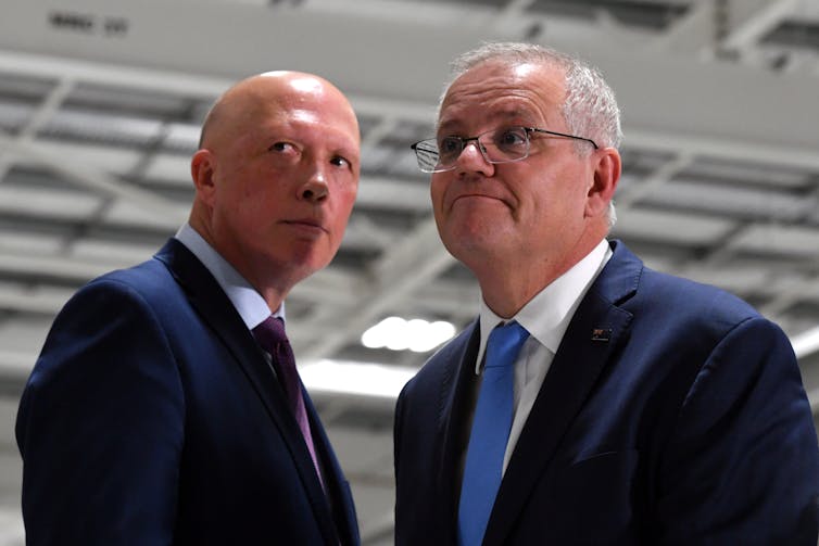 Peter Dutton and Scott Morrison