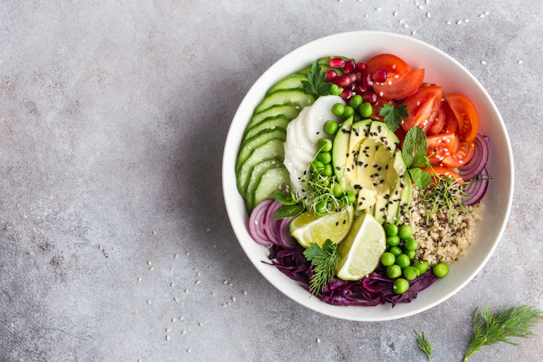 Salad, vegetables in bowl