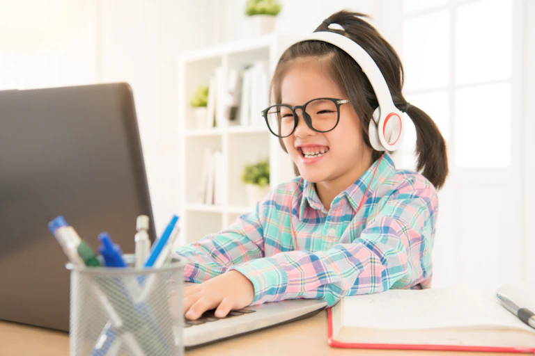 Image of a girl gaming.