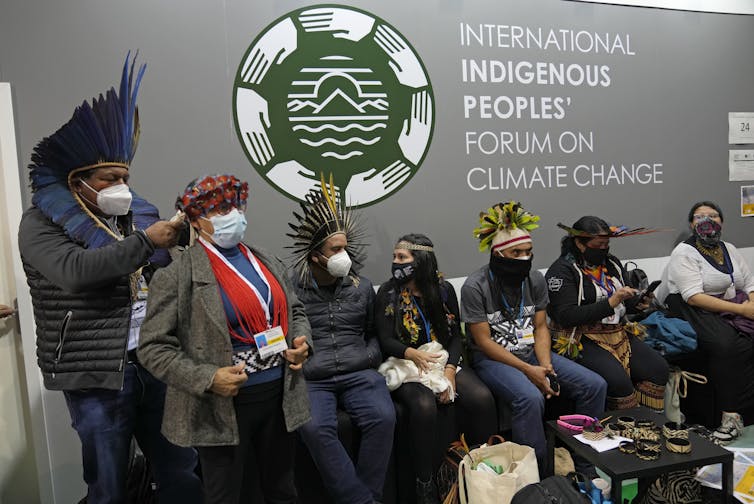 Members of the Indigenous Peoples Forum on Climate Change at COP26